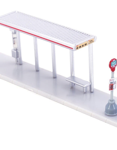 Tiny 1/110 Dioramas Bus Stop Shelter- KMB (Blind Box) (set of 12)