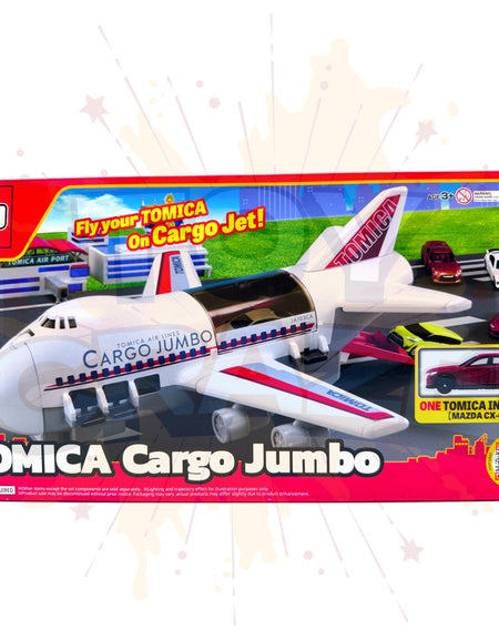 Takara Tomy Tomica World Cargo Jumbo Jet Airplane Vehicles with 1 car
