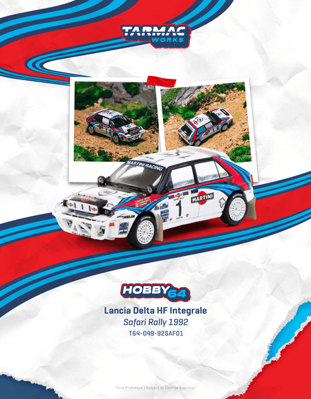 Tarmac Works 1/64 Lancia Delta HF Integrale Safari Rally 1992 Car