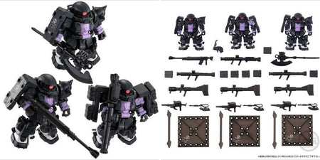 Bandai MOBILITY JOINT GUNDAM BLACK TRI-STARS ZAKU II HIGH MOBILITY TYPE 3pcs set