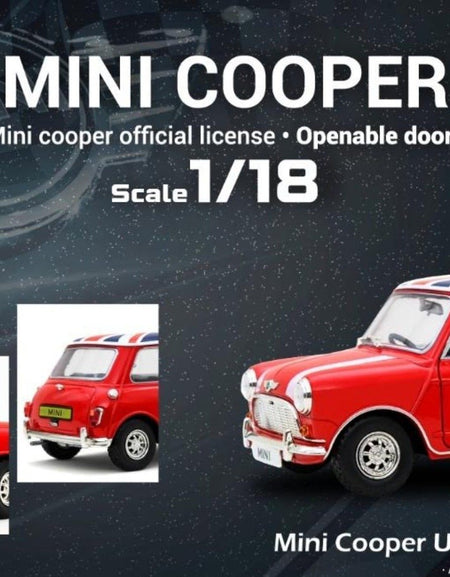 Tiny City 1:18 Diecast Model Car Mini Cooper Union Jack Roof (Red)