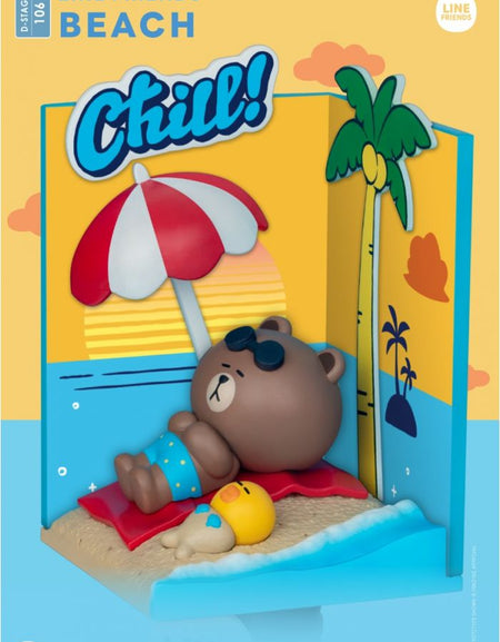 Beast Kingdom Diorama Stage-106 - Line Friends - Beach