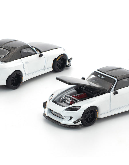 (Pre-order) POPRACE 1/64 PANDEM S2000 SOFTTOP WHITE TOOLING Diecast Model Car