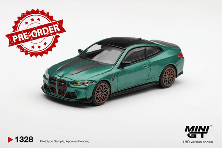 (Pre-order) Mini GT 1/64 #1328 BMW M4 CS Frozen Isle of Man Green Metallic LHD