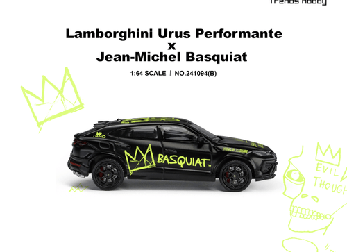 Load image into Gallery viewer, (Pre-order) Trends Hobby 1/64 Lamborghini Urus Performance &amp; Basquiat Black
