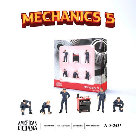 American Diorama 1:64 Figure Set: Mechanics 5 AD-2435