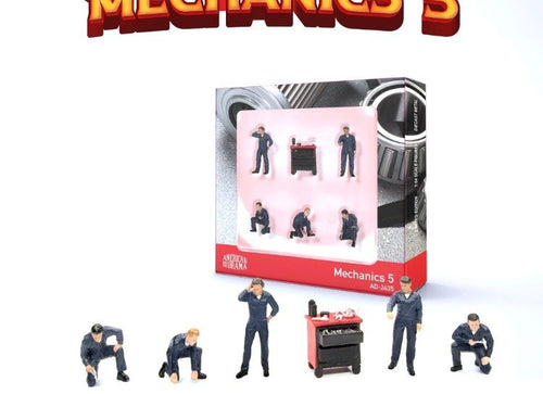 Load image into Gallery viewer, American Diorama 1:64 Figure Set: Mechanics 5 AD-2435

