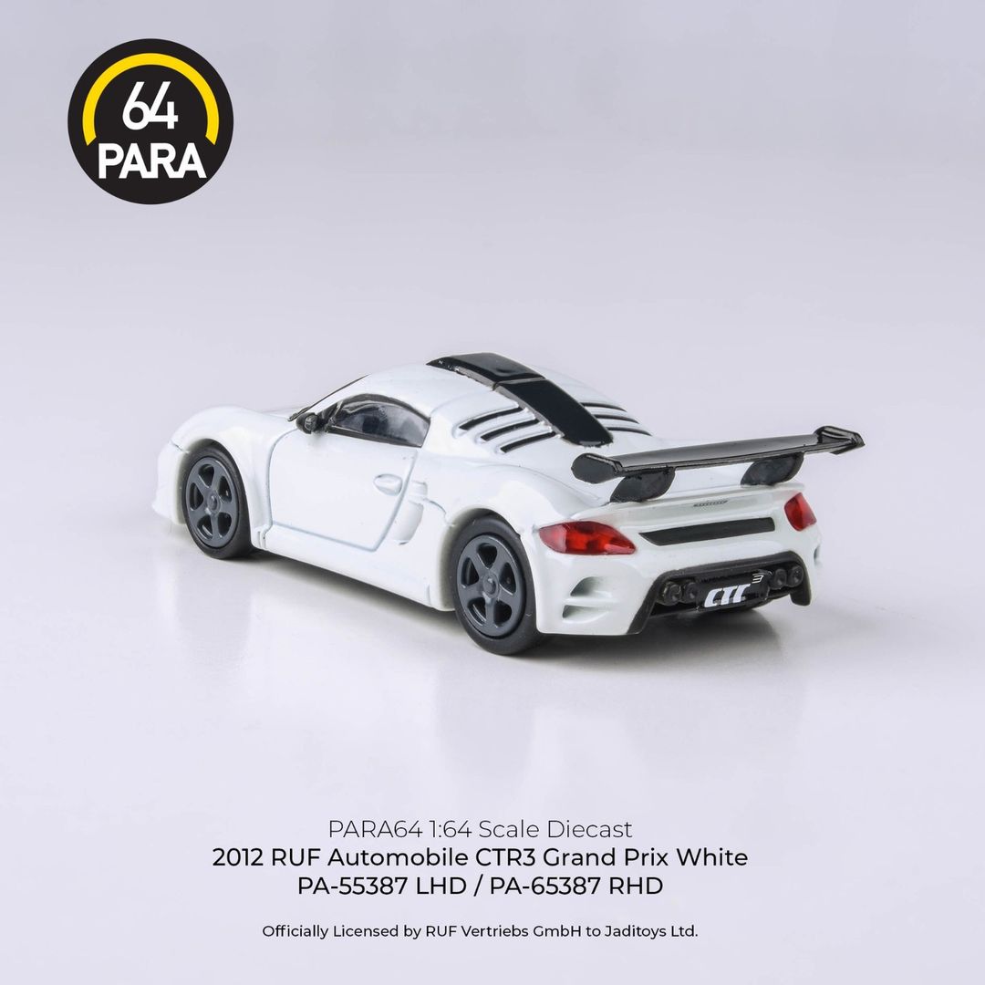 PARA64 1/64 2012 RUF CTR3 Clubsport Grand Prix White RHD Model Car
