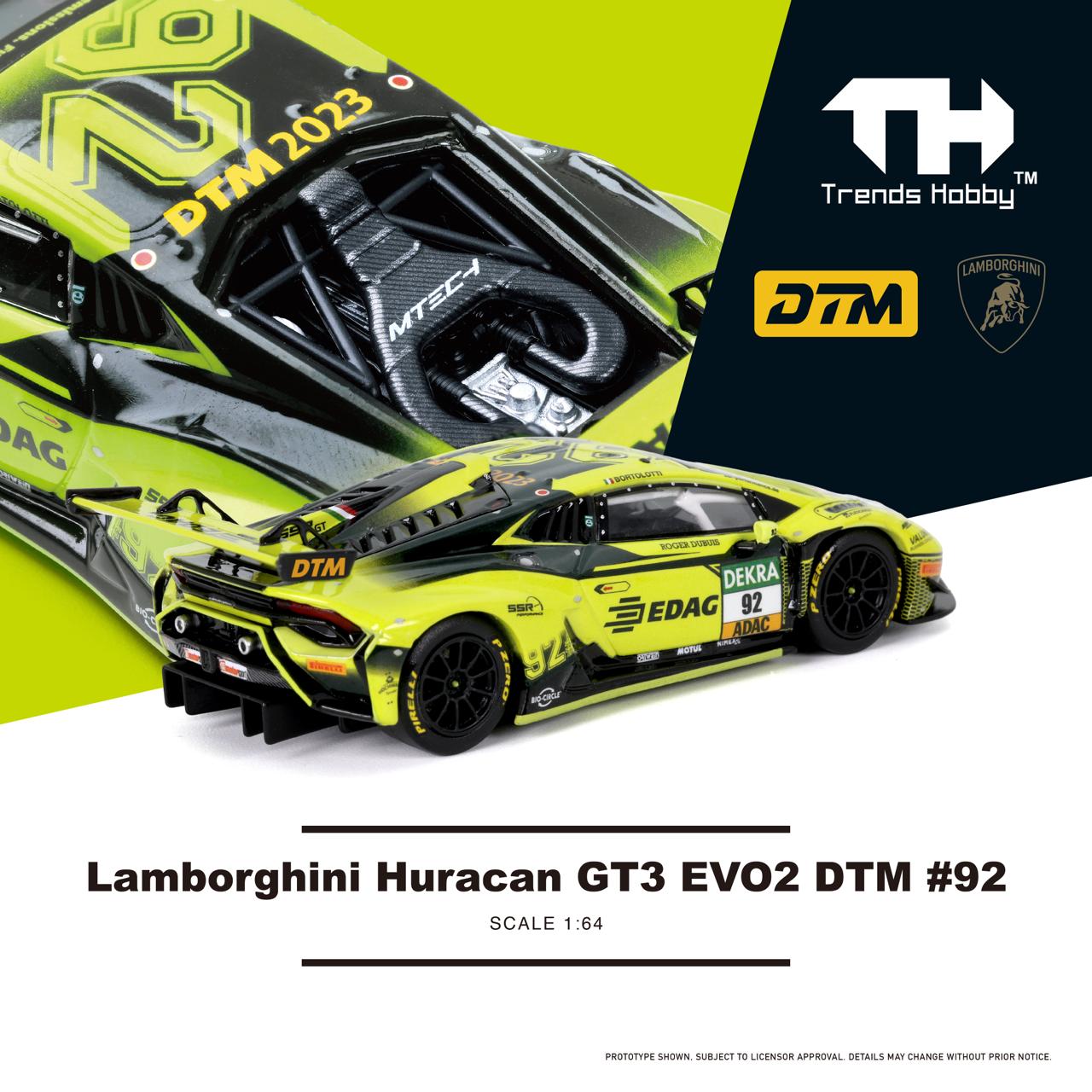 (Pre-order) Trends Hobby Diecast 1/64 Lamborghini Huracan GT3 EVO2 DTM #92