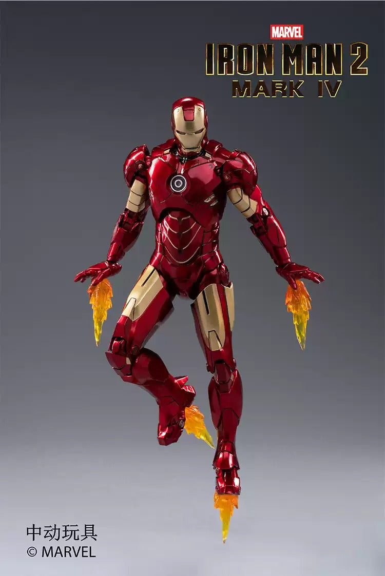 ZD Toys Marvel Avengers 1/10 Iron Man MK4 Action Figure with Lighting Function