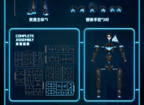 Load image into Gallery viewer, Blokees DC Champion class 03 Nightwing 1:12 Model Kit Figure 15cm
