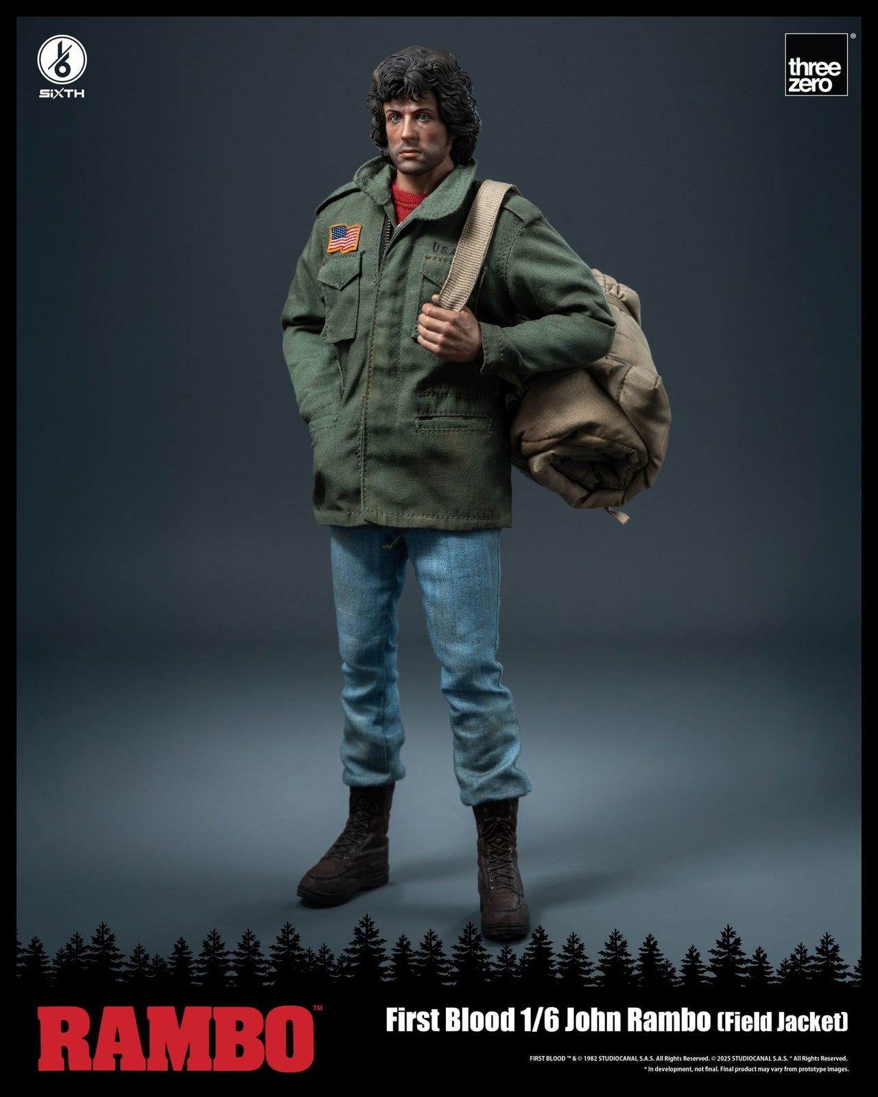 Threezero Rambo: First Blood 1/6 John Rambo (Field Jacket) Action Figure Set