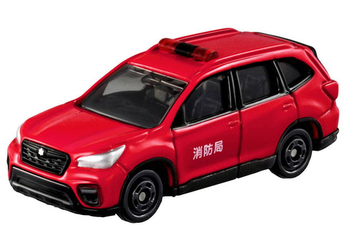 Load image into Gallery viewer, Takara Tomy Tomica No.99 1:65 Subaru Forester Fire Command Car Die-cast Model
