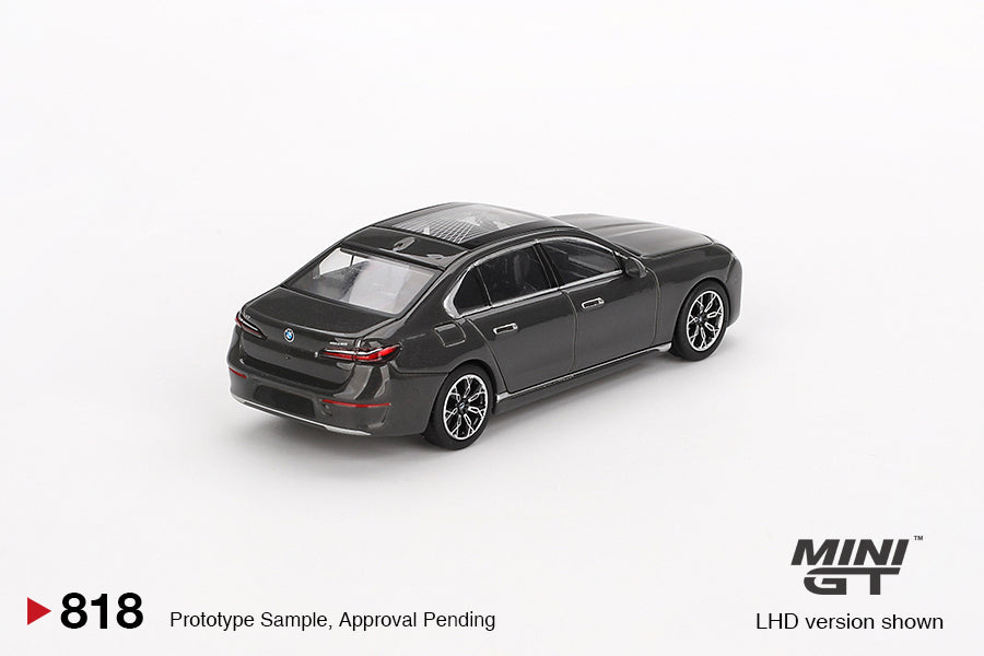 Mini GT #818 BMW i7 xDrive60 Dravit Grey LHD Diecast Model Car