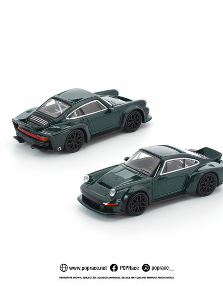 (Pre-order) POPRACE 1/64 SINGER DLS TURBO (ROAD) GREEN Diecast Model Car