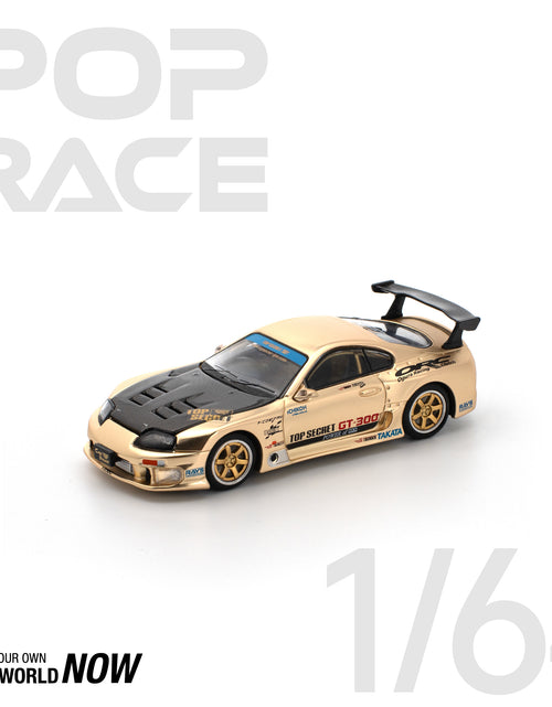 Load image into Gallery viewer, POPRACE 1/64 TOP SECRET GT300 SUPRA - CHROME GOLD Diecast Model Car
