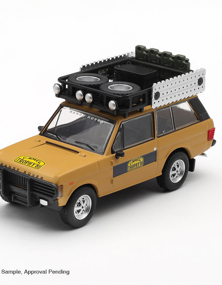 (Pre-order) MINI GT #1221 Range Rover 1981 Camel Trophy Sumatra K.Stoppa & A.Val