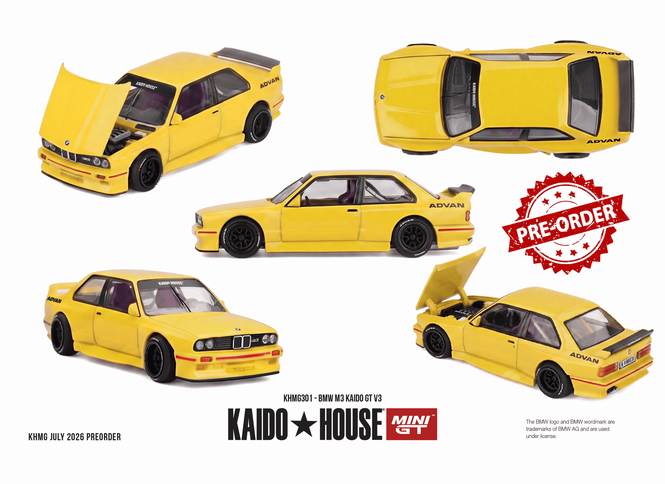 (Pre-order) Mini GT #301 BMW M3 Kaido GT V3 Diecast Model Car
