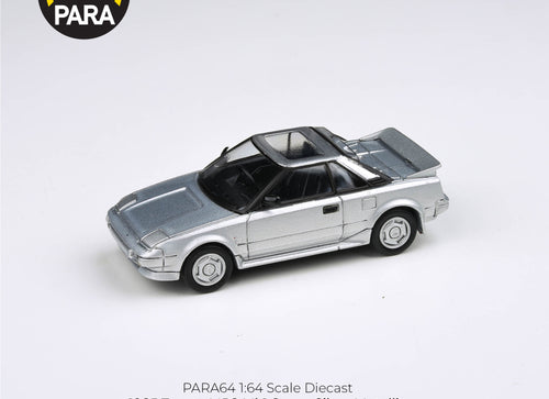 Load image into Gallery viewer, PARA64 1/64 1985 Toyota MR2 MK1 Super Silver Metallic - closed lights (RHD)
