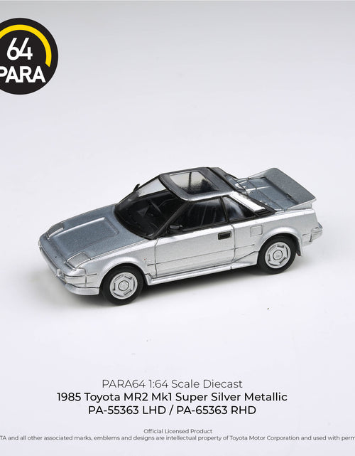 Load image into Gallery viewer, PARA64 1/64 1985 Toyota MR2 MK1 Super Silver Metallic - closed lights (RHD)
