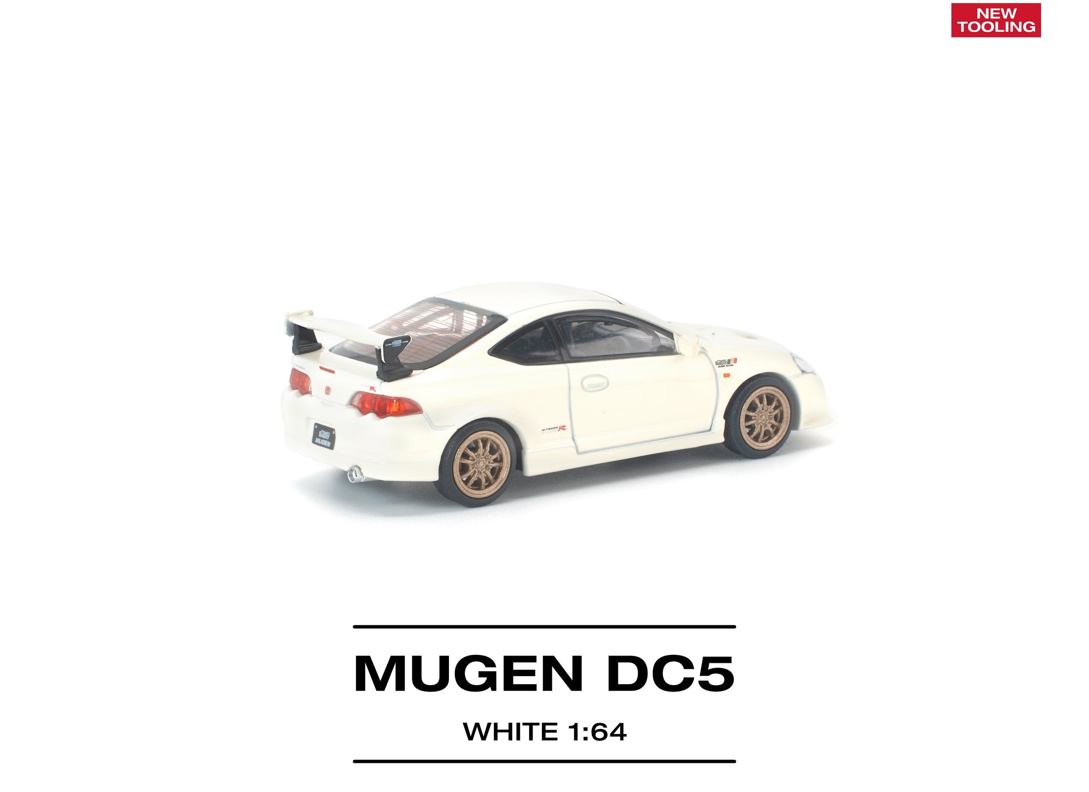 (Pre-order) POP RACE 1/64 HONDA DC5 MUGEN WHITE Diecast Model Car