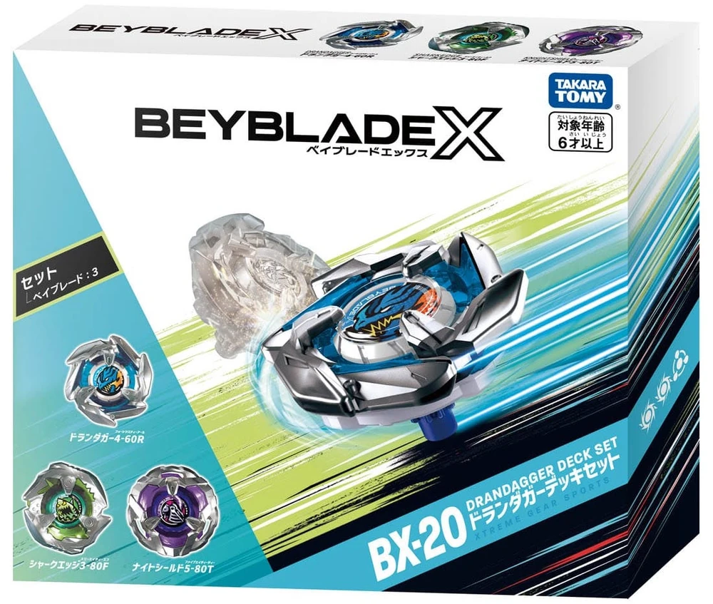 Takara Tomy Beyblade X Booster BX-20 Dran Dagger Deck Set