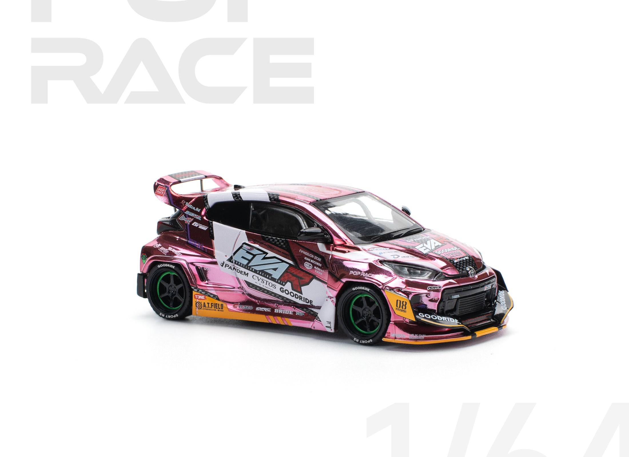 POP RACE 1/64 eva rt production model custom type-08 goodride gr yaris