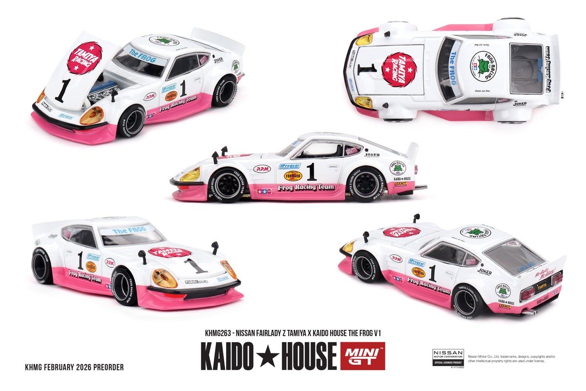 (Pre-order) Kaido House X Mini GT Nissan Fairlady Z TAMIYA The FROG V1 #KHMG263