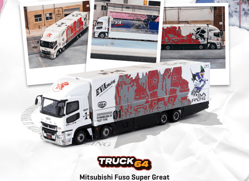 Load image into Gallery viewer, (Pre-order) Tarmac Works 1/64 Mitsubishi Fuso Super Great EVA Racing Truck
