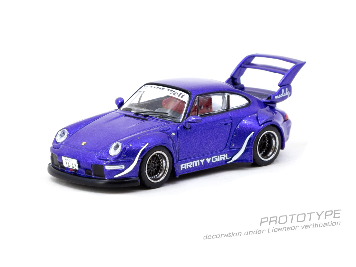 Tarmac Works 1:64 RWB 993 ARMY GIRL Diecast Model Car