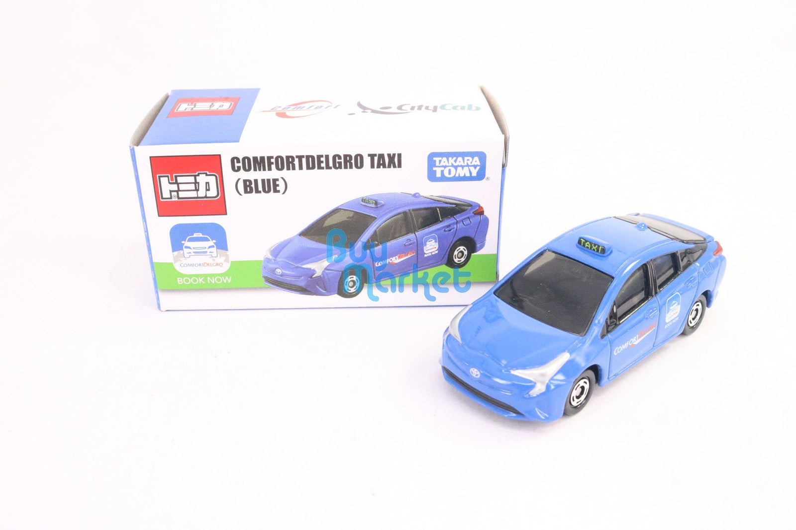 Takara Tomy Tomica Toyota Prius Comfort BLUE Singapore TAXI Diecast Toy Car
