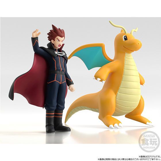 Bandai POKEMON SCALE WORLD KANTO REGION LANCE & DRAGONITE W/O GUM Figure Set