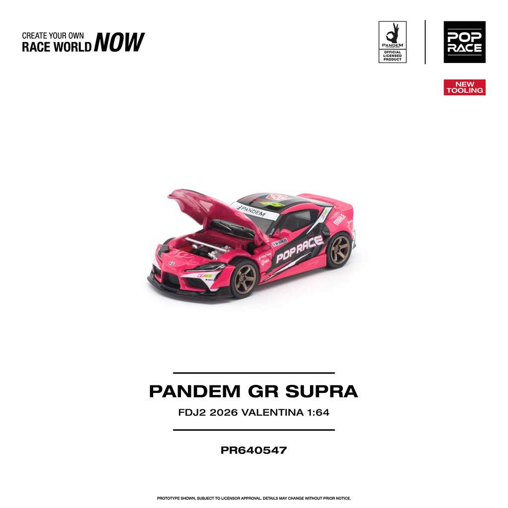 (Pre-order) POPRACE 1/64 - PANDEM GR SUPRA FDJ2 VALENTINA PIAZ Diecast Model Car