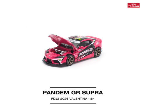 Load image into Gallery viewer, (Pre-order) POPRACE 1/64 - PANDEM GR SUPRA FDJ2 VALENTINA PIAZ Diecast Model Car
