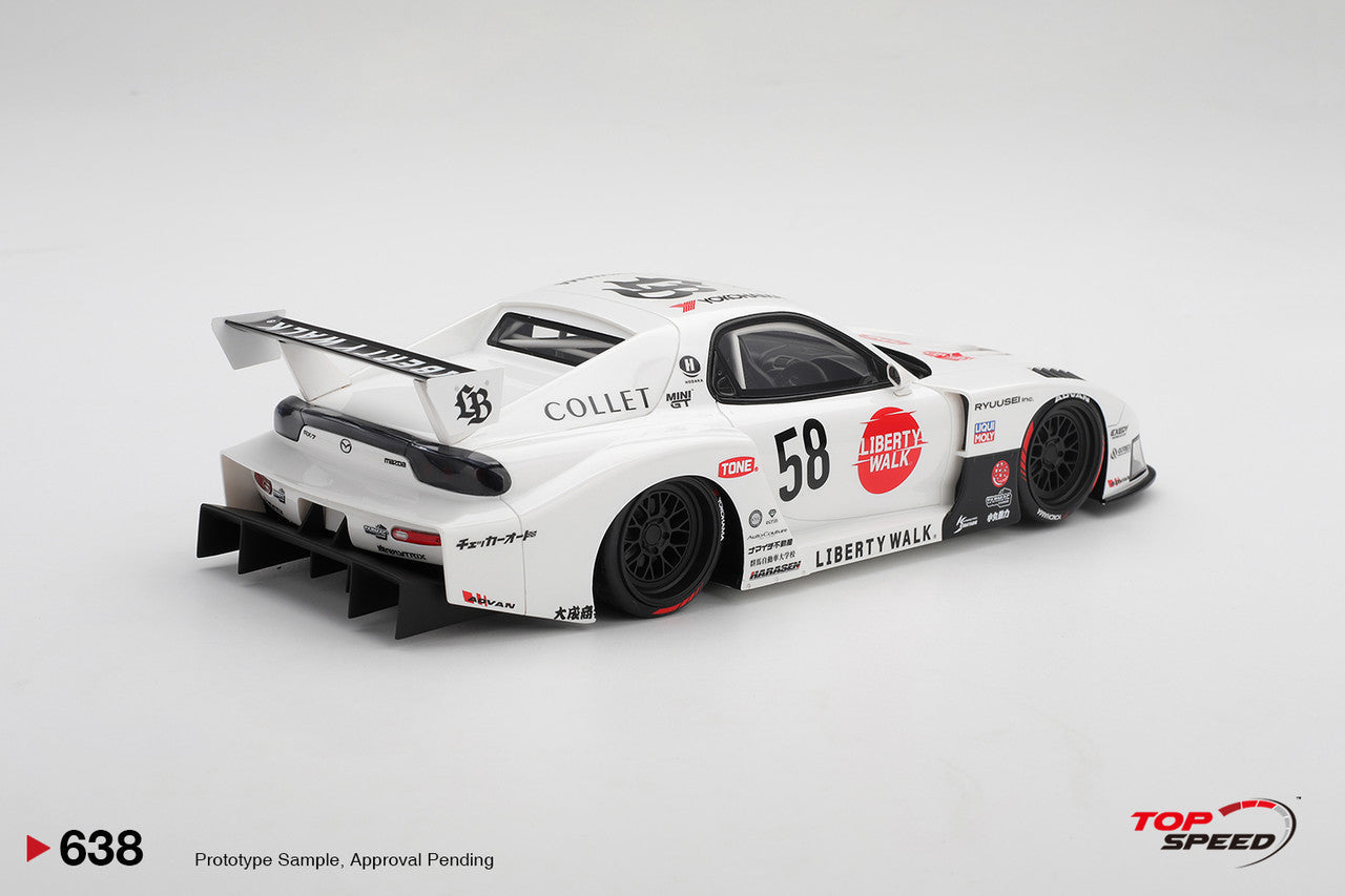 (Pre-order) Top Speed 1/18 MAZDA RX-7 LB-Hinomaru Diecast Model Car TS0638