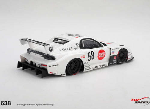 Load image into Gallery viewer, (Pre-order) Top Speed 1/18 MAZDA RX-7 LB-Hinomaru Diecast Model Car TS0638
