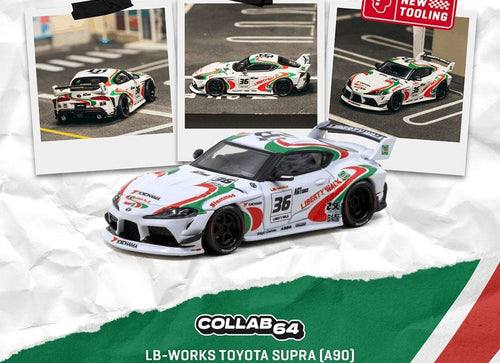 Load image into Gallery viewer, (Pre-order) Tarmac Works 1/64  LB-WORKS TOYOTA SUPRA (A90) White Diecast Car
