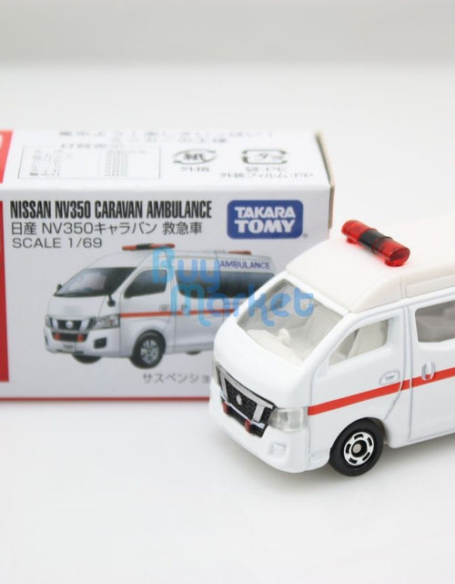 Load image into Gallery viewer, New Takara Tomy Tomica #18 Nissan NV350 Caravan Ambulance 1/69 Diecast Toy Car
