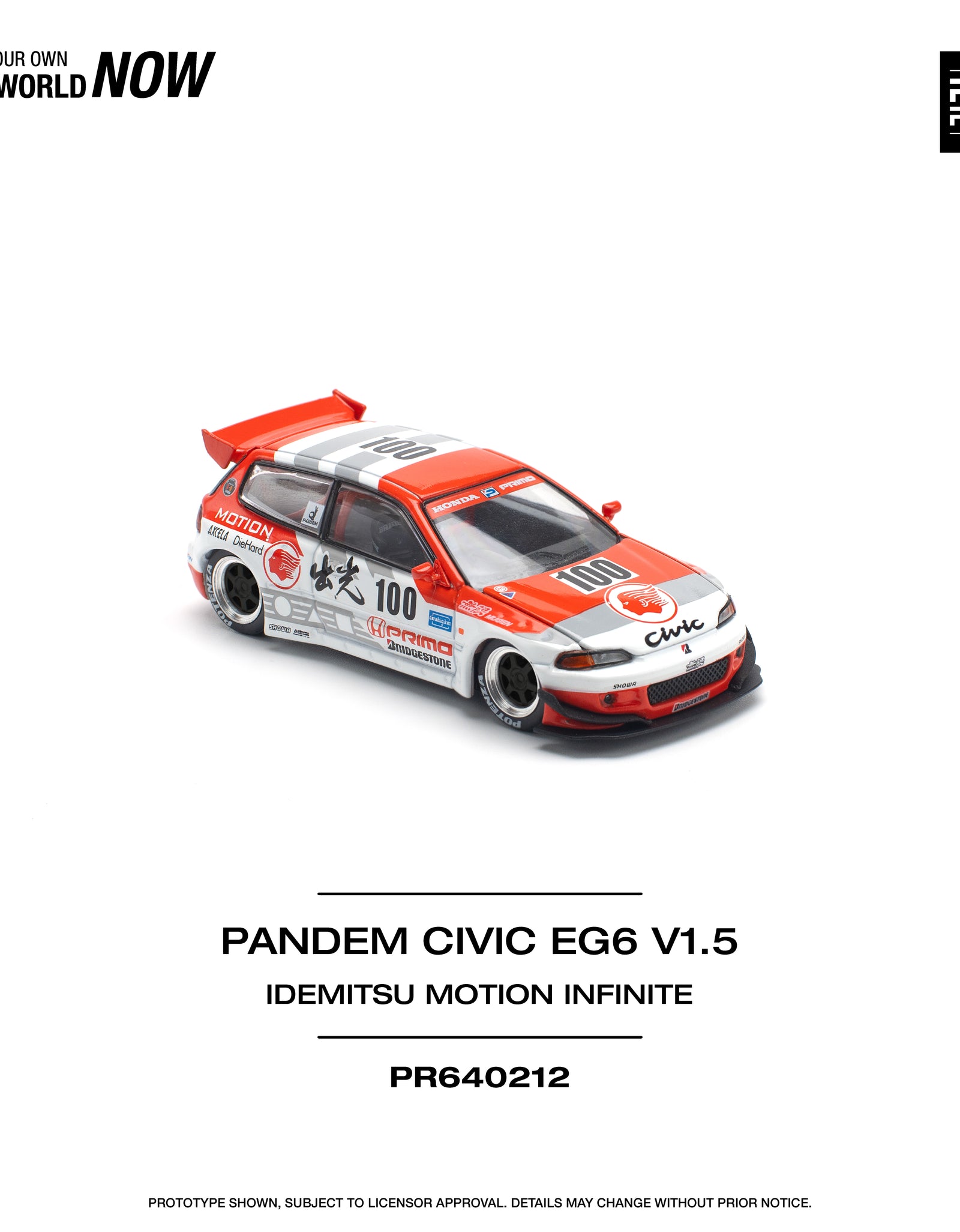 POPRACE 1/64 PANDEM CIVIC EG6 v1.5 IDEMITSU MOTION INFINITE Model