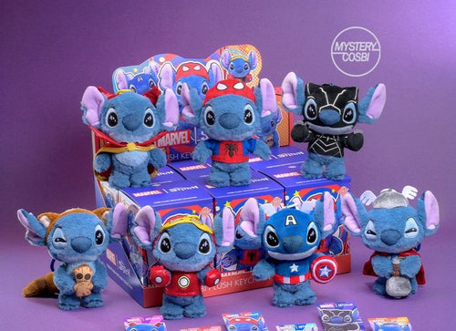 Load image into Gallery viewer, Hot Toys Marvel Stitch Cosbi Plush Keychain Collection (Full set of 6)
