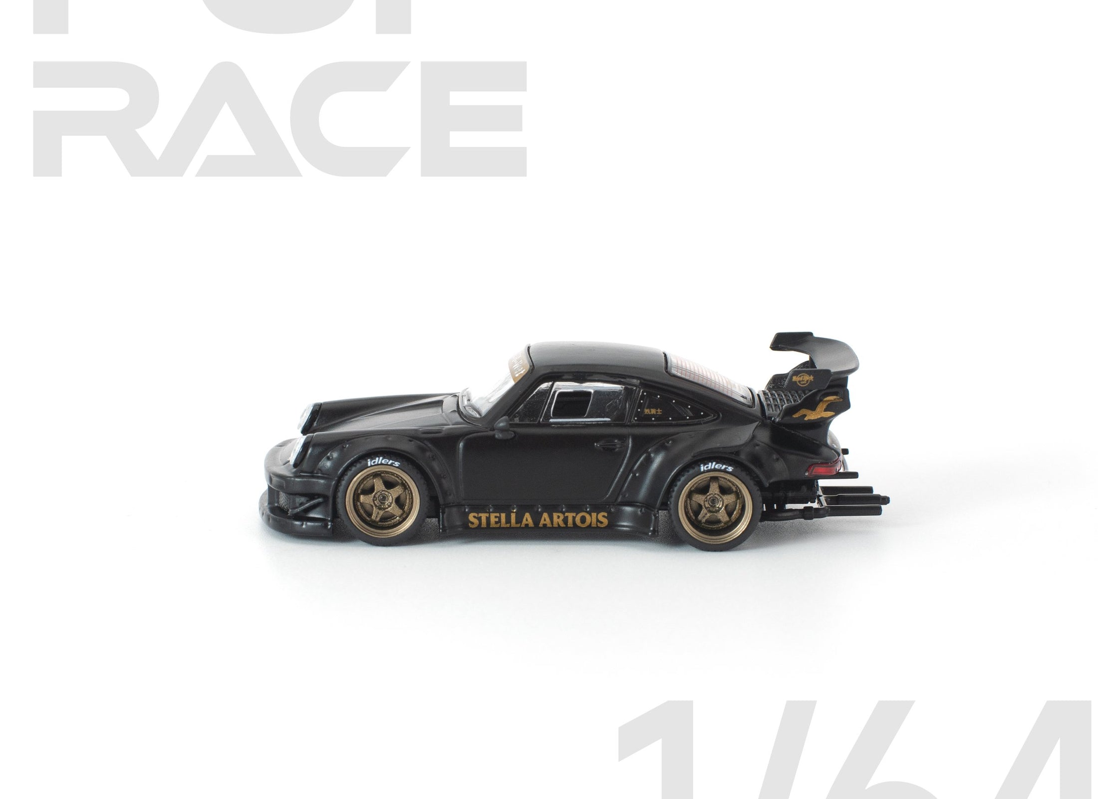 (Pre-order) POP RACE 1/64 RWB 930 MATTE BLACK "STELLA ARTOIS" Diecast #PR640468