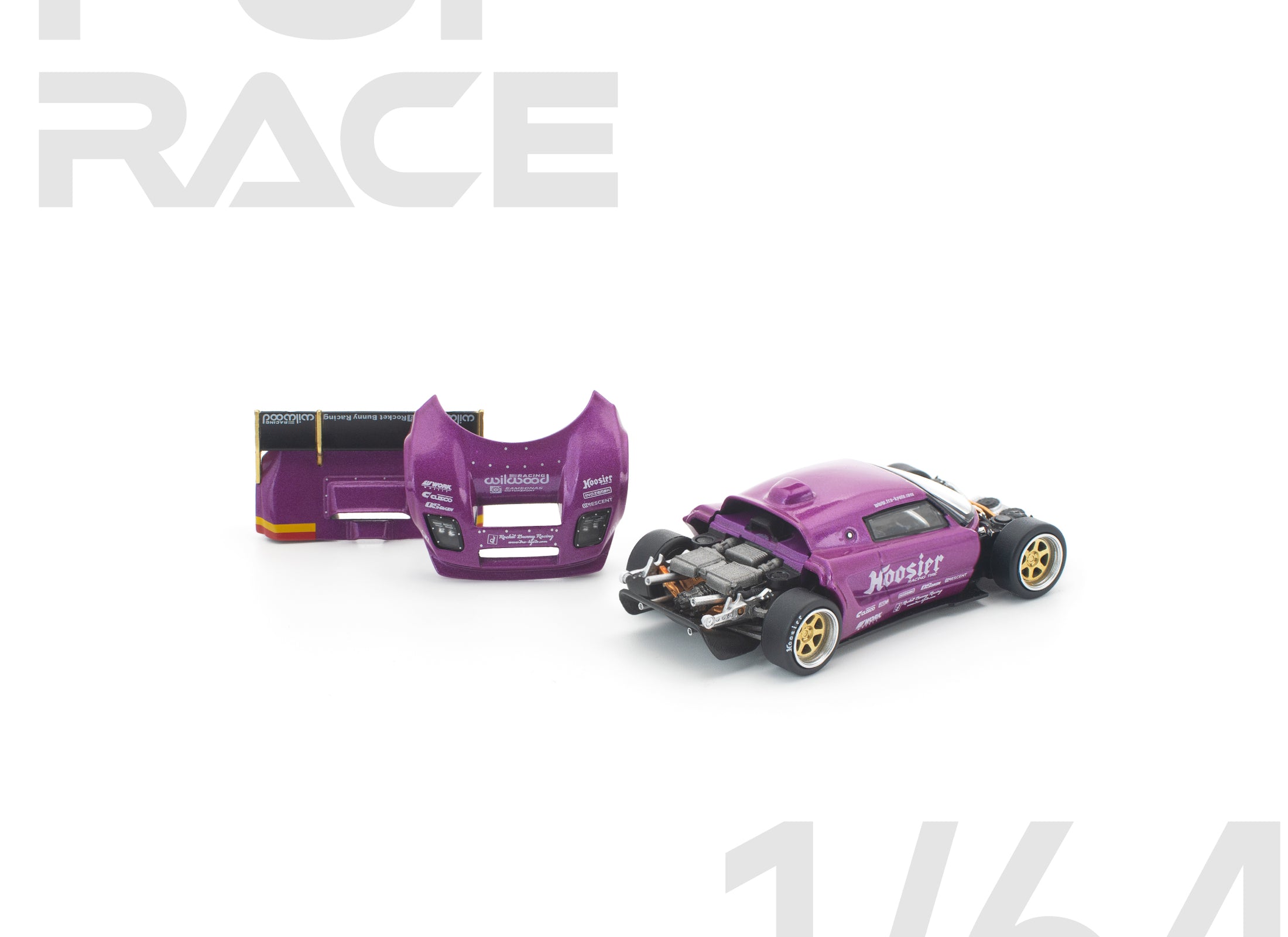 (Pre-order) POPRACE 1/64 PANDEM LOTUS ELISE PURPLE Model Car #PR640448
