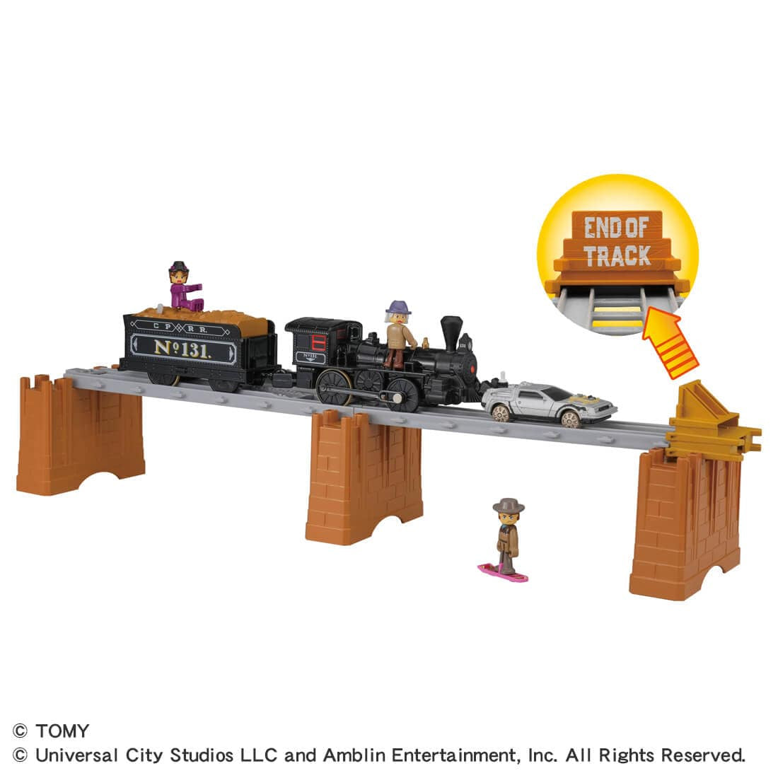 Takara Tomy Plarail Back to the Future Pt3 Steam Locomotive No.131 Time Machine