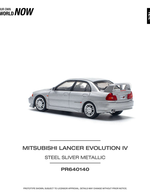 Load image into Gallery viewer, POPRACE 1/64 MITSUBISHI LANCER EVOLUTION IV - STEEL SILVER Model
