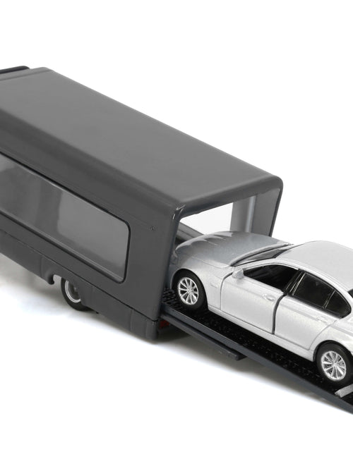 Load image into Gallery viewer, Tiny City Die-cast Model Car - HINO500 Covered Vehicle Transporter (Grey)
