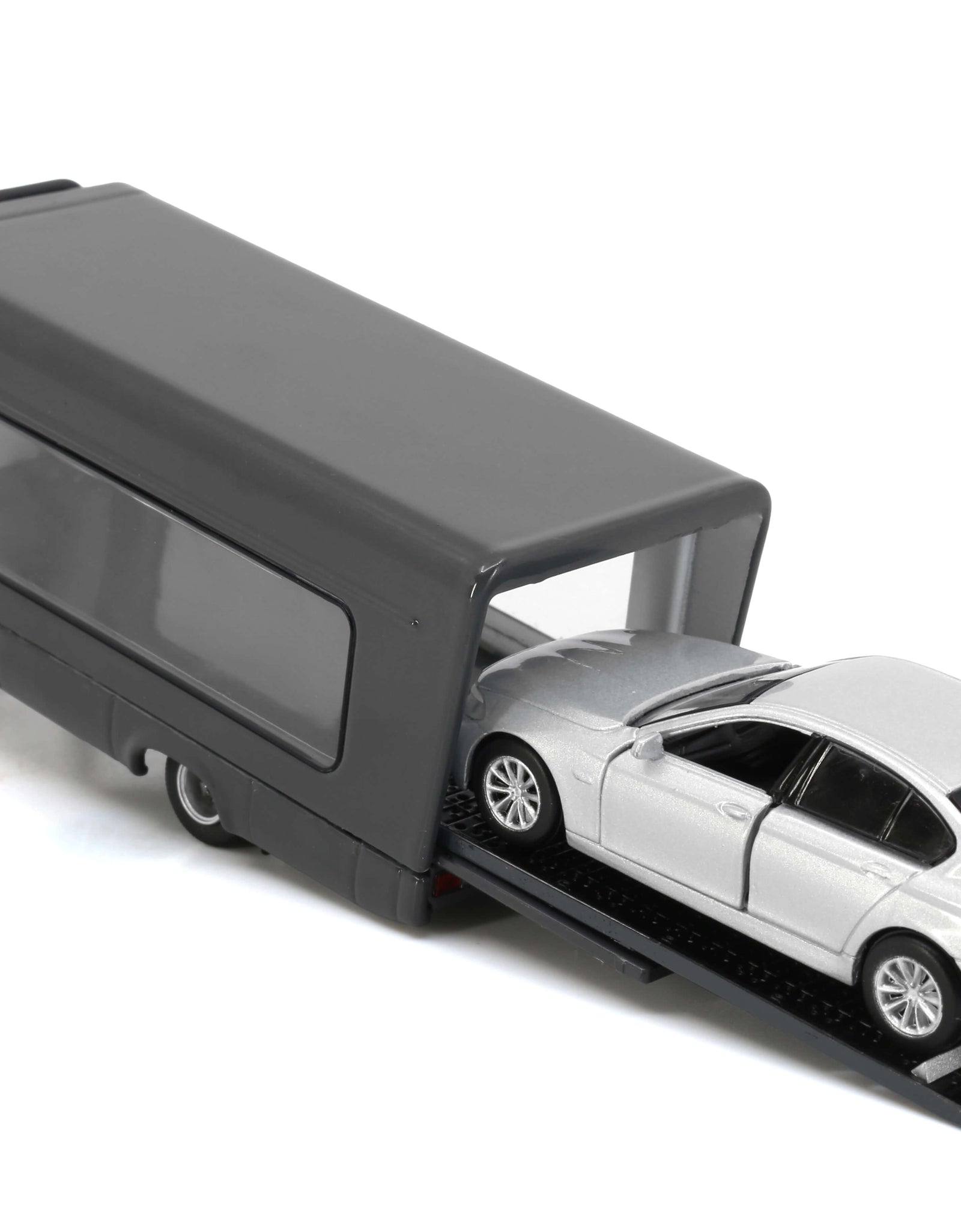 Tiny City Die-cast Model Car - HINO500 Covered Vehicle Transporter (Grey)