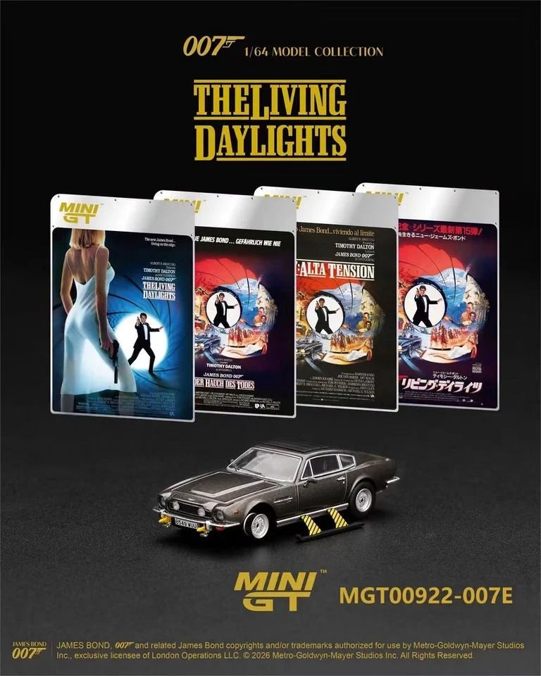 (Pre-order) Mini GT #922 Aston Martin V8 Vantage The Living Daylights 007 Model