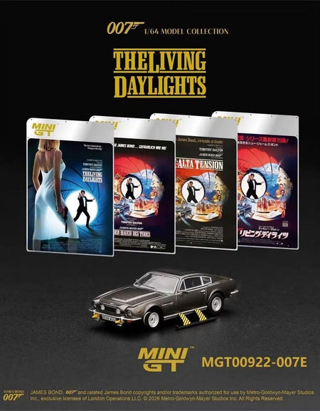 (Pre-order) Mini GT #922 Aston Martin V8 Vantage The Living Daylights 007 Model