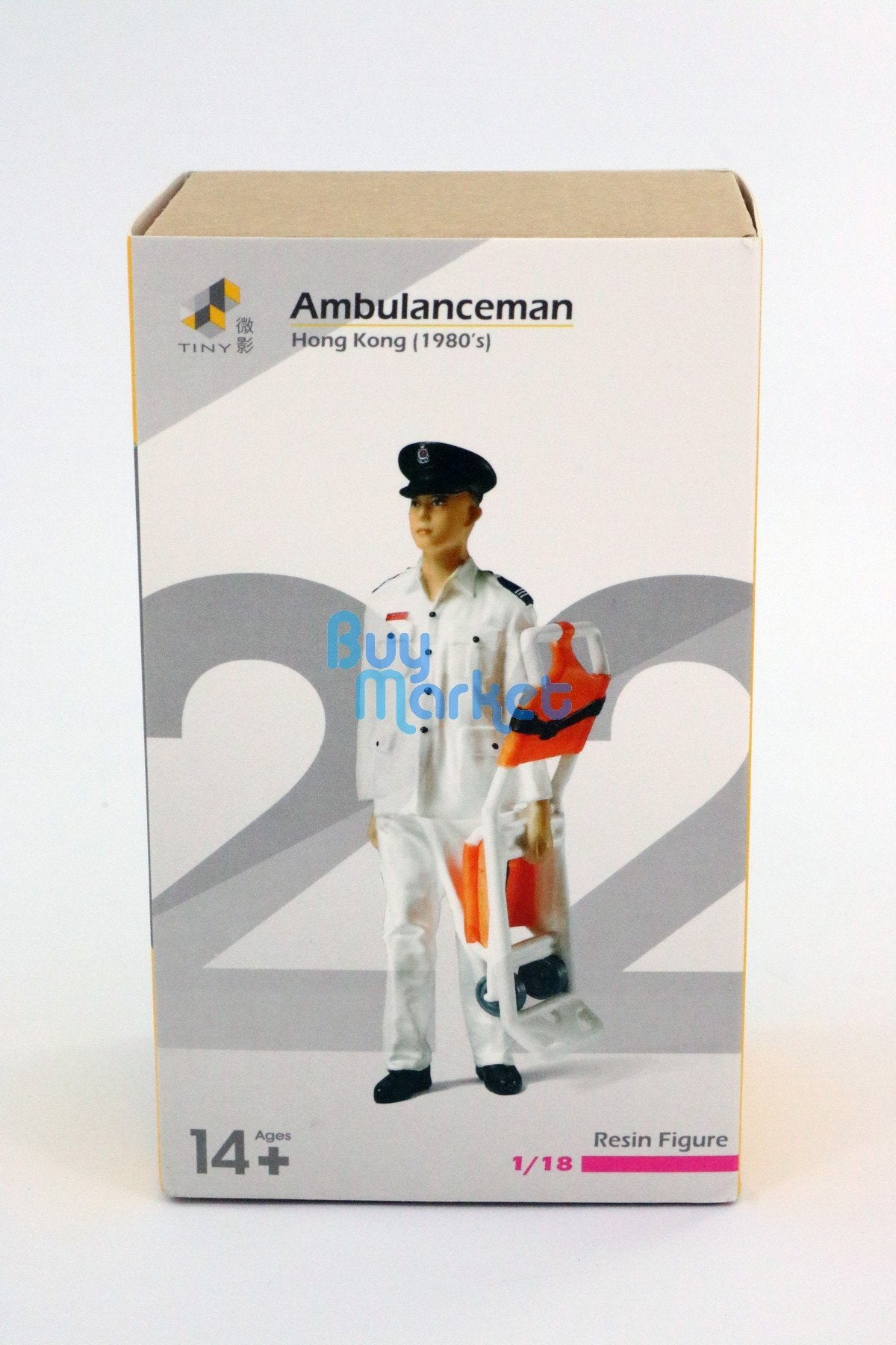 TINY 1/18 Resin Figure #22 Hong Kong 1980?s Vintage Ambulanceman Model 10.2 cm