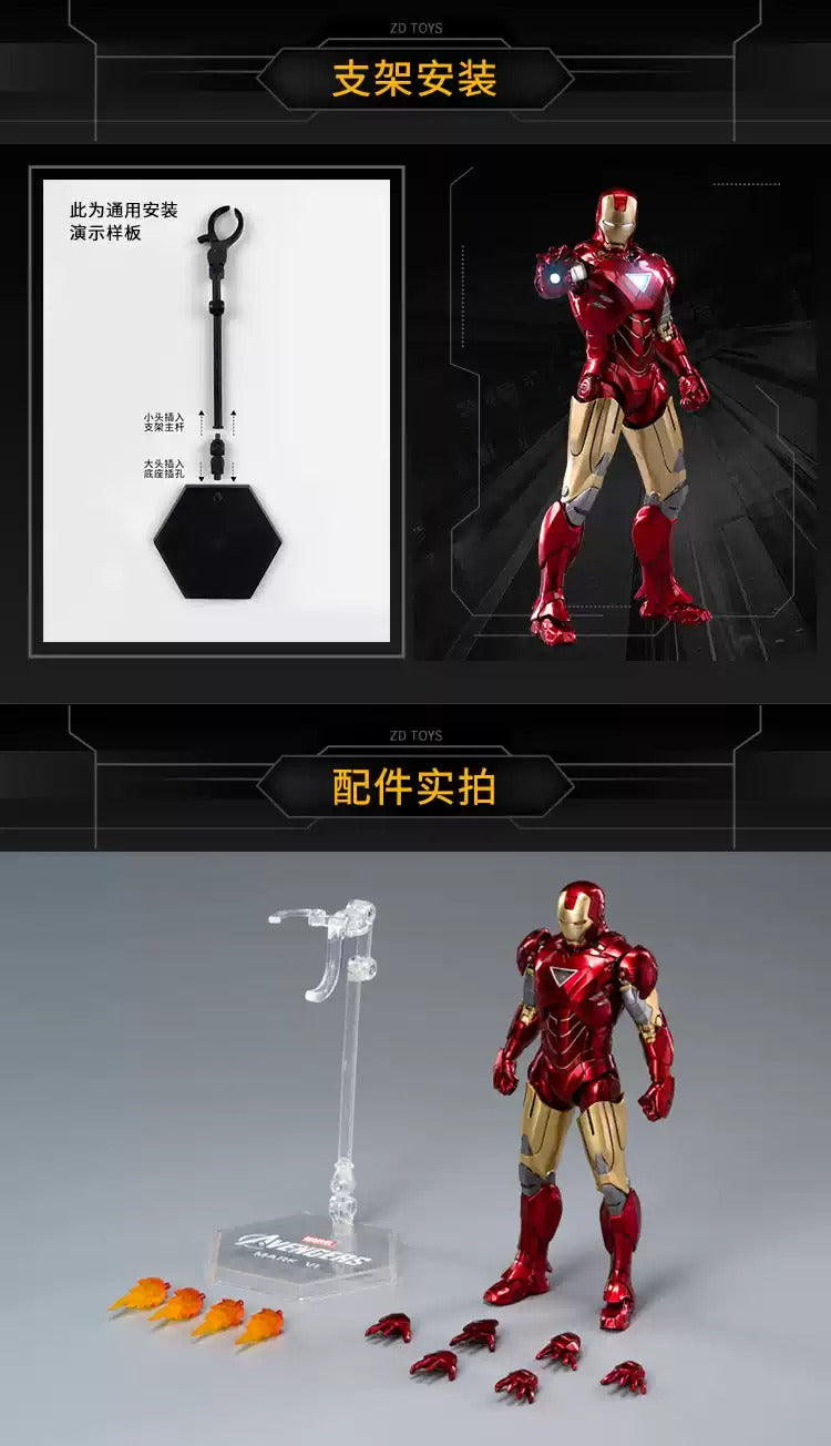 ZD Toys Marvel Avengers 1/10 Iron Man MK6 Action Figure